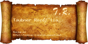 Taubner Rozália névjegykártya